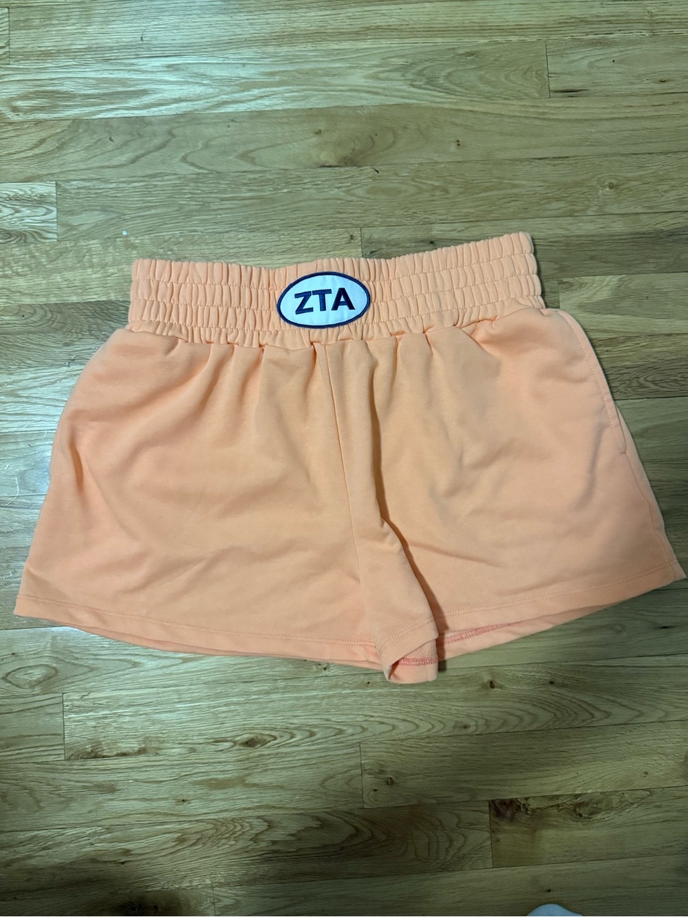 Zeta TCL Peach Textured Elastic Waistband Shorts